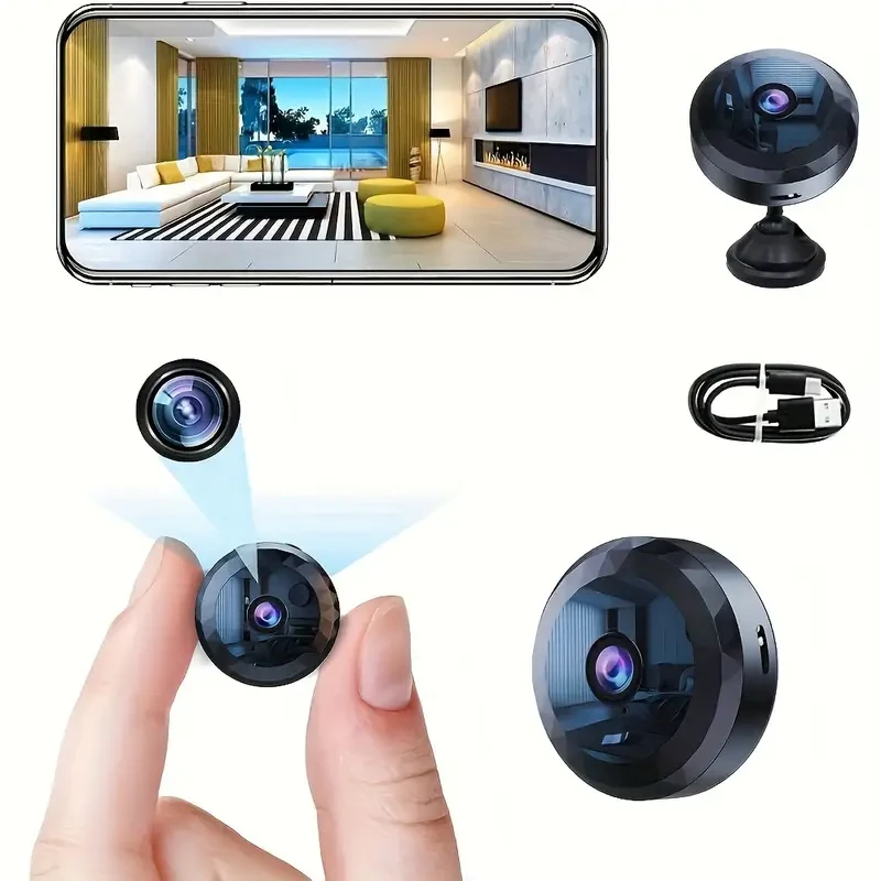Wireless Mini WiFi Security Camera - Night Vision and Motion Detection