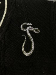 Reputation Cardigan with Snake Star Design  Taylor Inspired Embroidered V-Neck Sweater