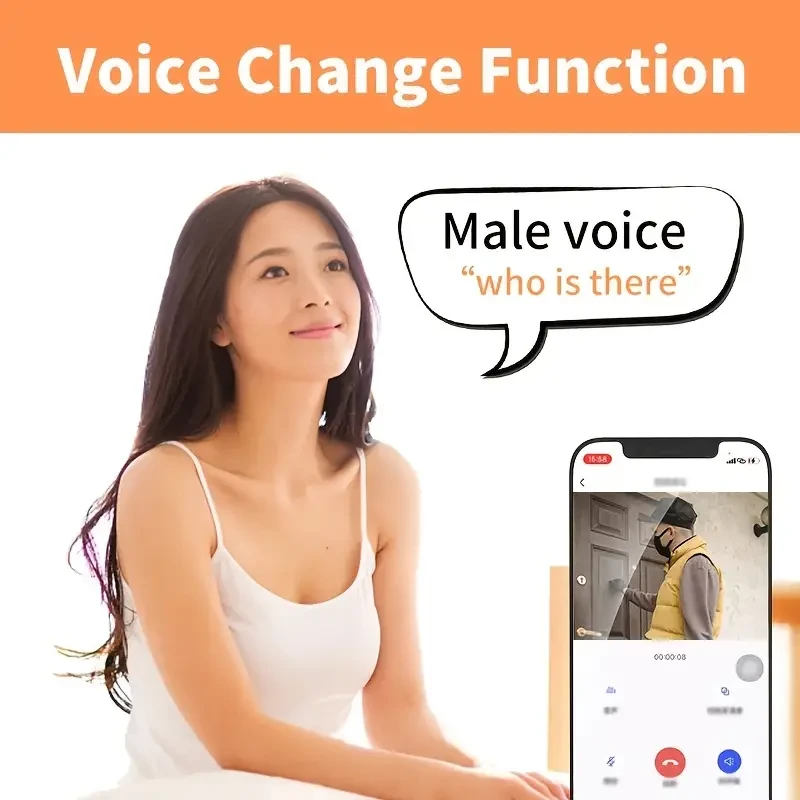 Wireless Video Doorbell with Camera - WiFi, Wide Angle, 2-Way Audio