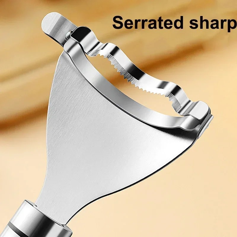 Stainless Steel Serrated Corn Peeler Efficient Corn Shaver, Thresher & Multi-Functional Kitchen Gadget