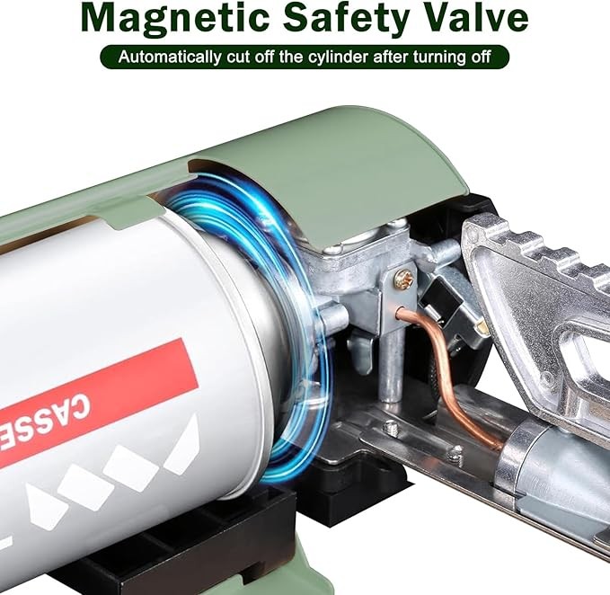 Orifesio Foldable 2600W Camping Stove Portable Butane Stove with Windshield & Storage Bag for Camping, Hiking & Travel