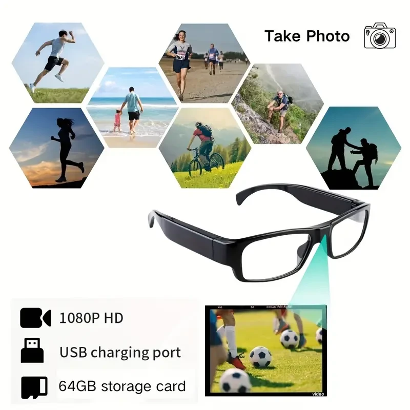 Wearable 1080P HD Camera Glasses - Smart Video Camera