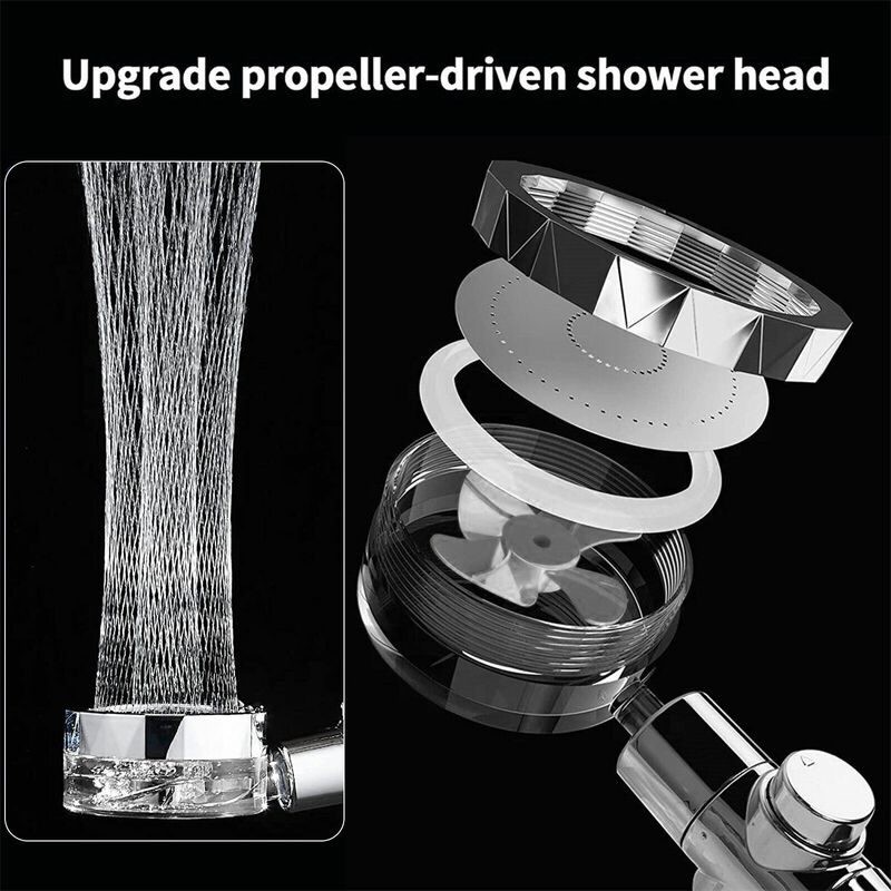 Bathroom Shower Head High Pressure Silver