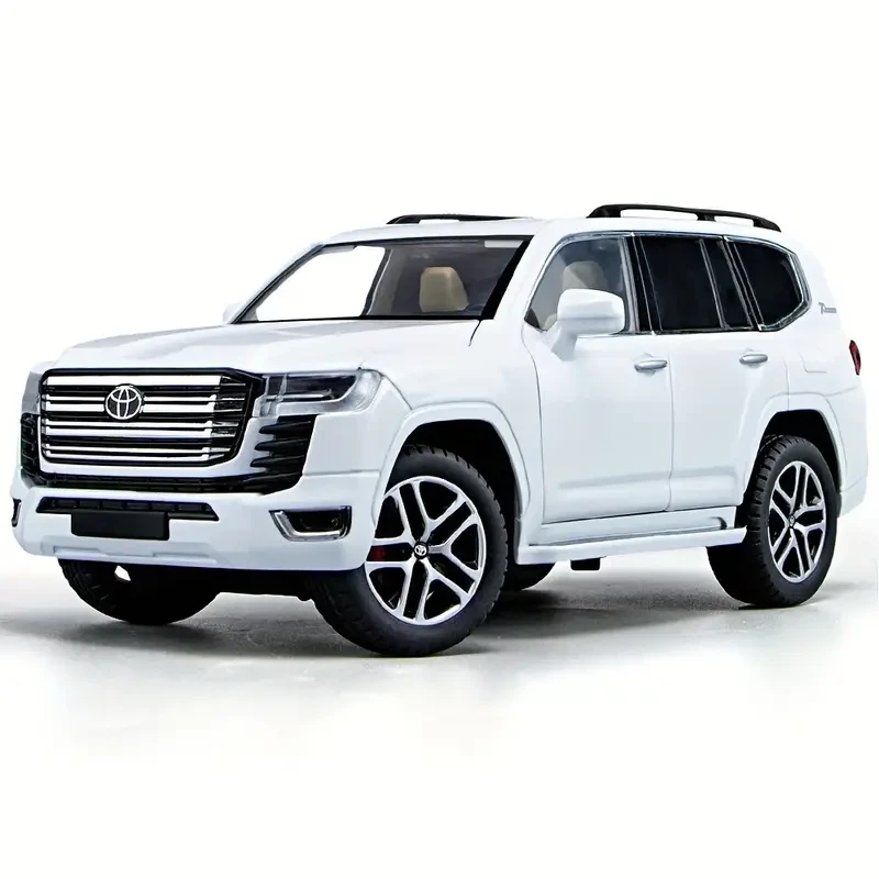 Toyota Land Cruiser 1/24 Scale Diecast Pull-Back Action, Light & Sound Zinc Alloy Toy Car
