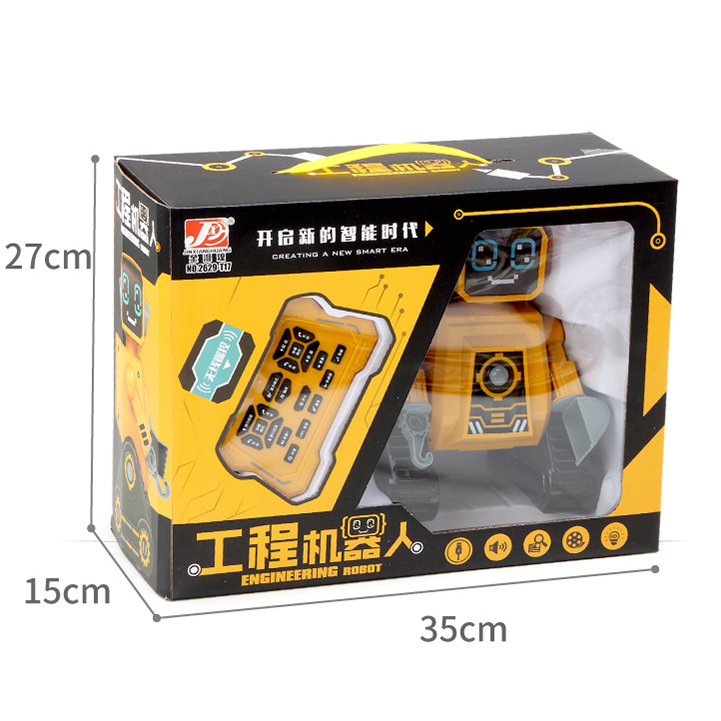 Boy Toy Electric Wireless Engineering Vehicle Intelligent Robot Teaches Puzzles