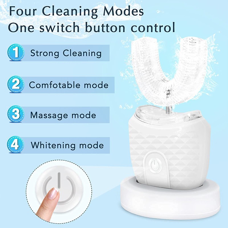 U-Shaped Ultrasonic Childrens Electric Toothbrush  360 Whitening Silicone Automatic Toothbrush