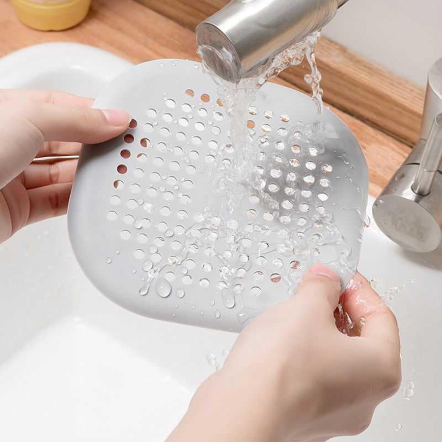 Square Silicone Floor Drain Sticker Bathroom Sewer Hair Filter Drain Cover & Floor Drain Mat