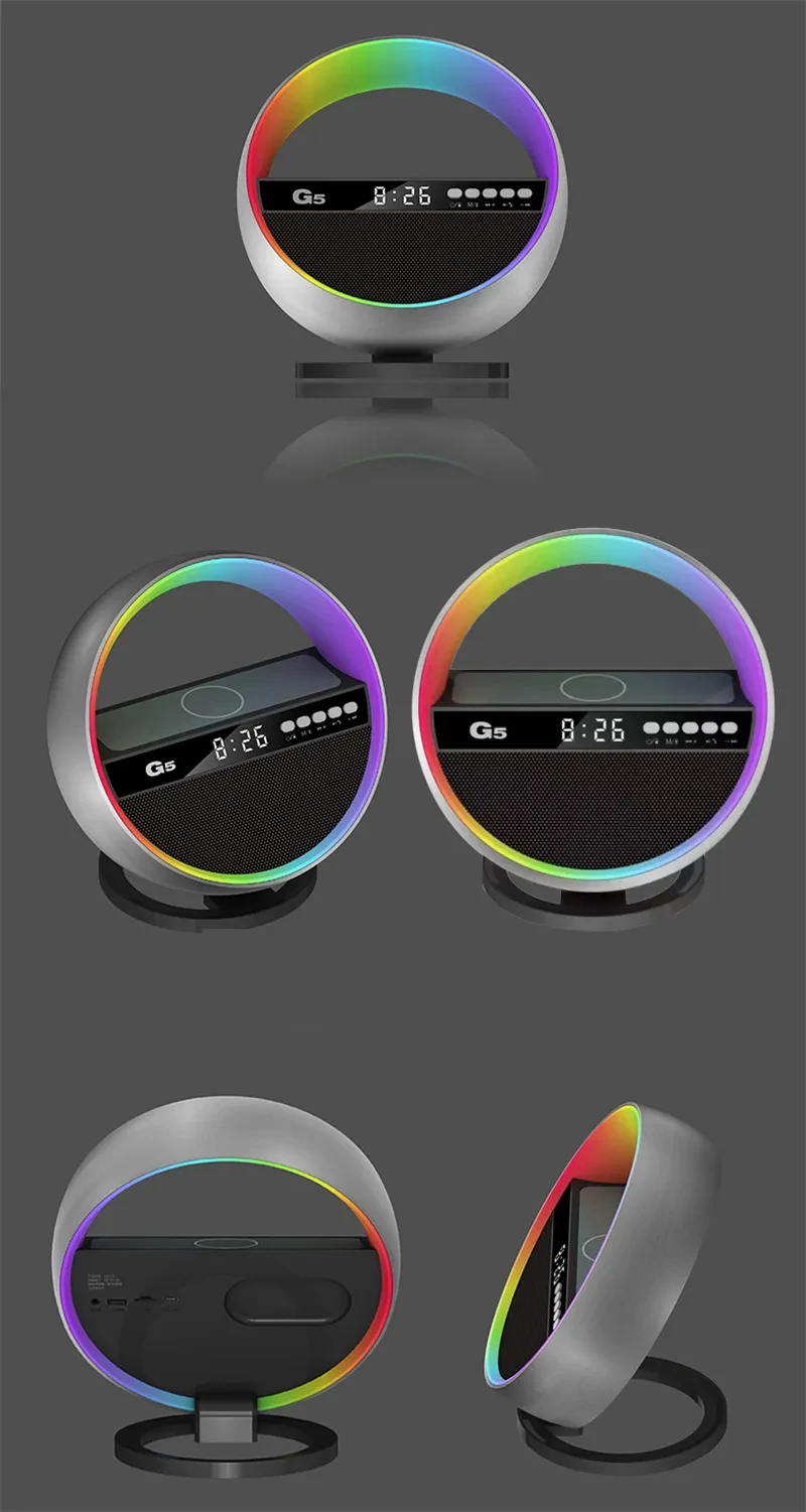 RGB Night Light Wireless Charger Bluetooth-Speaker