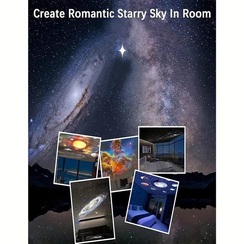 13-in-1 Galaxy Star Projector - 360 Rotating Nebula Lamp