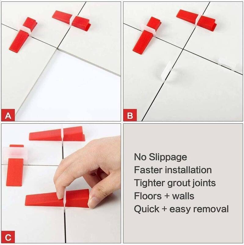 Clips Tile Leveling System Kit Floor Wall Spacer Tiling Tool Set 3mm