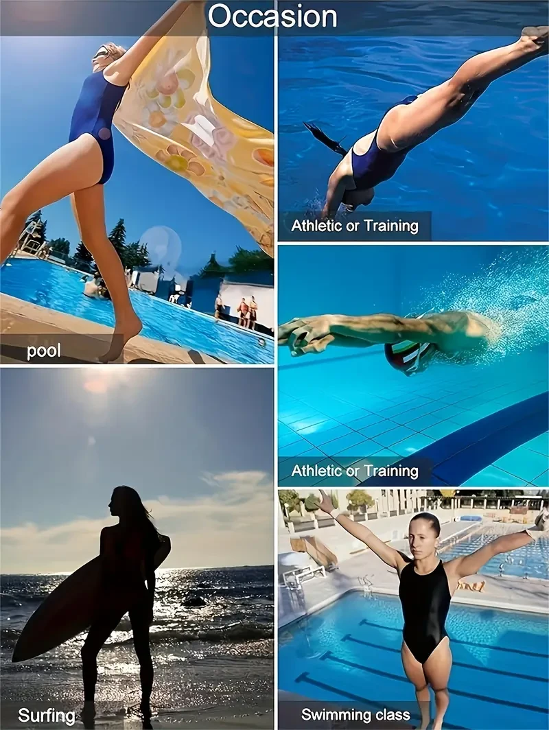 Elegant One-Piece Womens Swimsuit - High-Stretch, Strapless, Chest Pad, Leopard Print, Athletic Training Swimwear for Pool and Surfing - Hand Washable, Customized, Knit Fabric