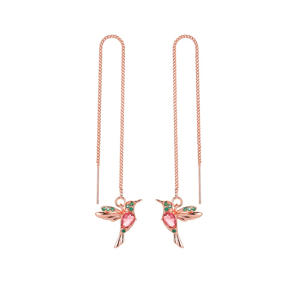 Earrings For Women Elegant Girl Tassel Crystal Pendant Earring Jewelry