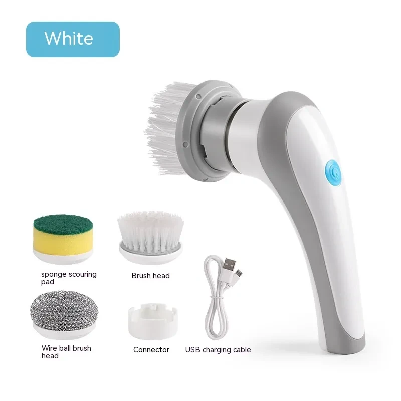4 In 1 Spinning Scrubber Handheld Electric Cordless Cleaning Brush