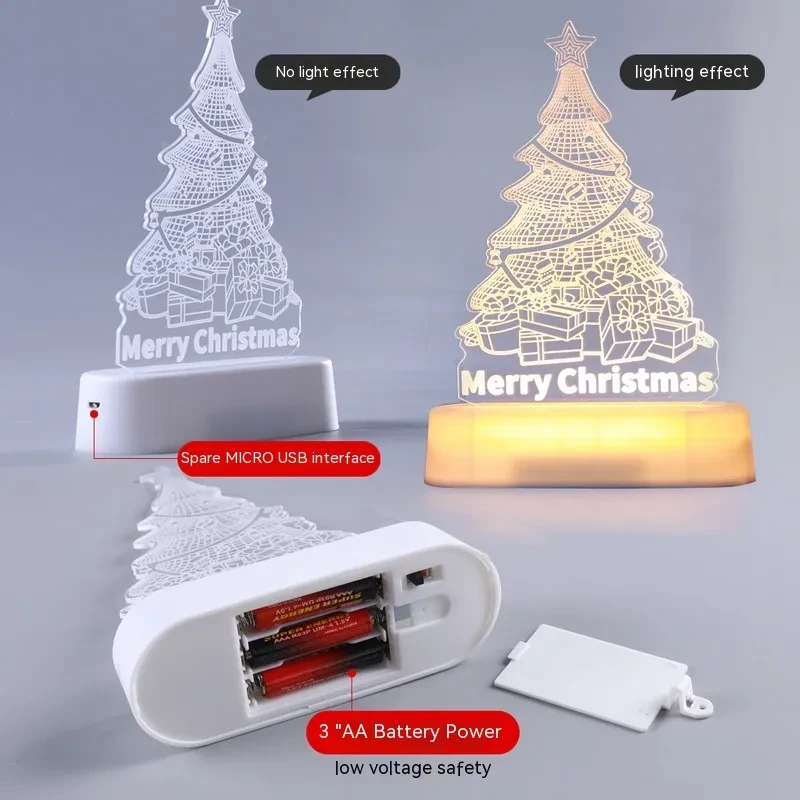Christmas Decoration 3D Lamp Acrylic