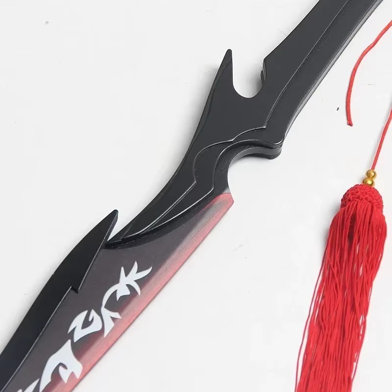 Full Size Yone Katana Fake Sword League of Legends Cosplay Prop, Wooden Ninja Knife