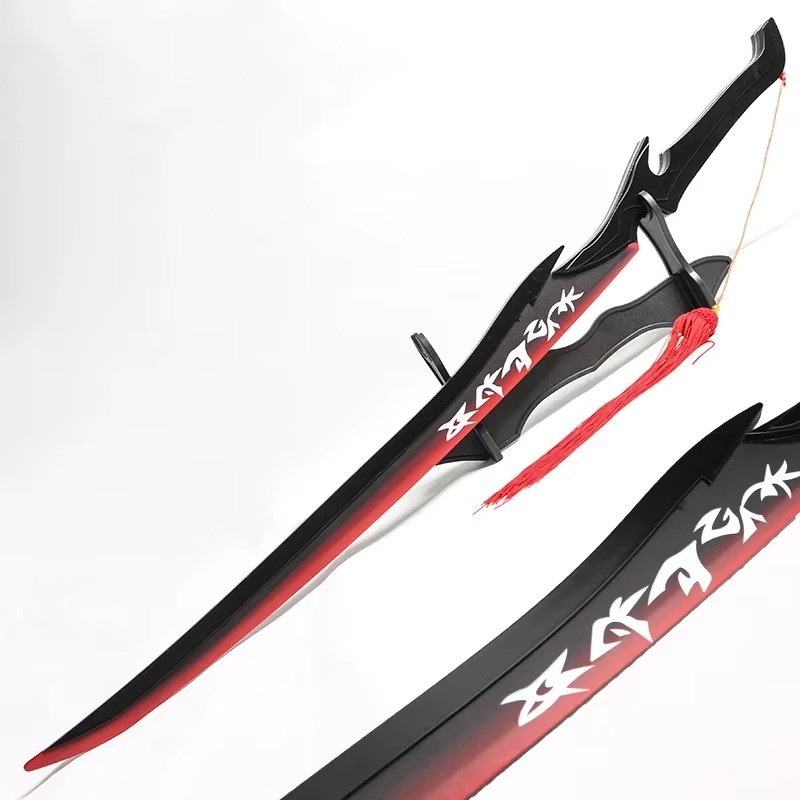 Full Size Yone Katana Fake Sword League of Legends Cosplay Prop, Wooden Ninja Knife
