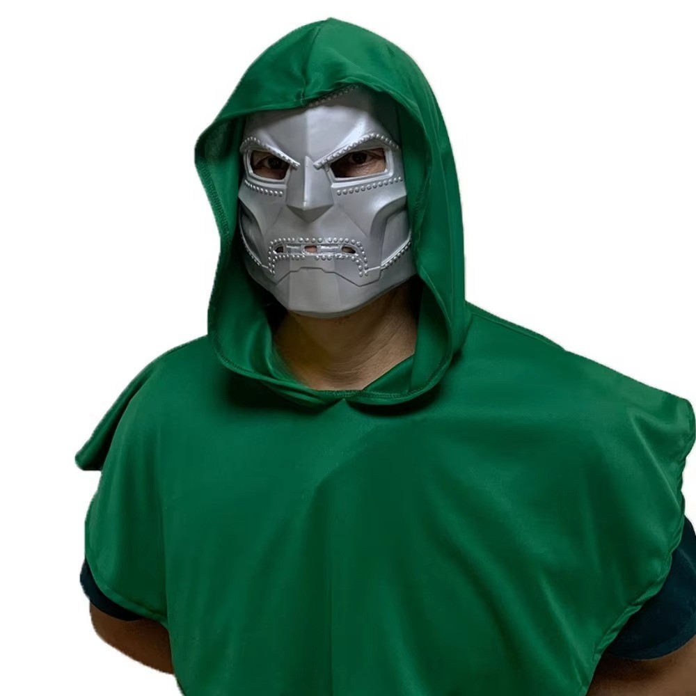 High-Quality Latex Movie Full Face Helmet Halloween Supervillain Doctor Doom Adult Resin Mask