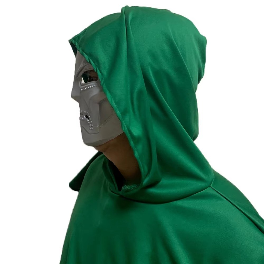 High-Quality Latex Movie Full Face Helmet Halloween Supervillain Doctor Doom Adult Resin Mask