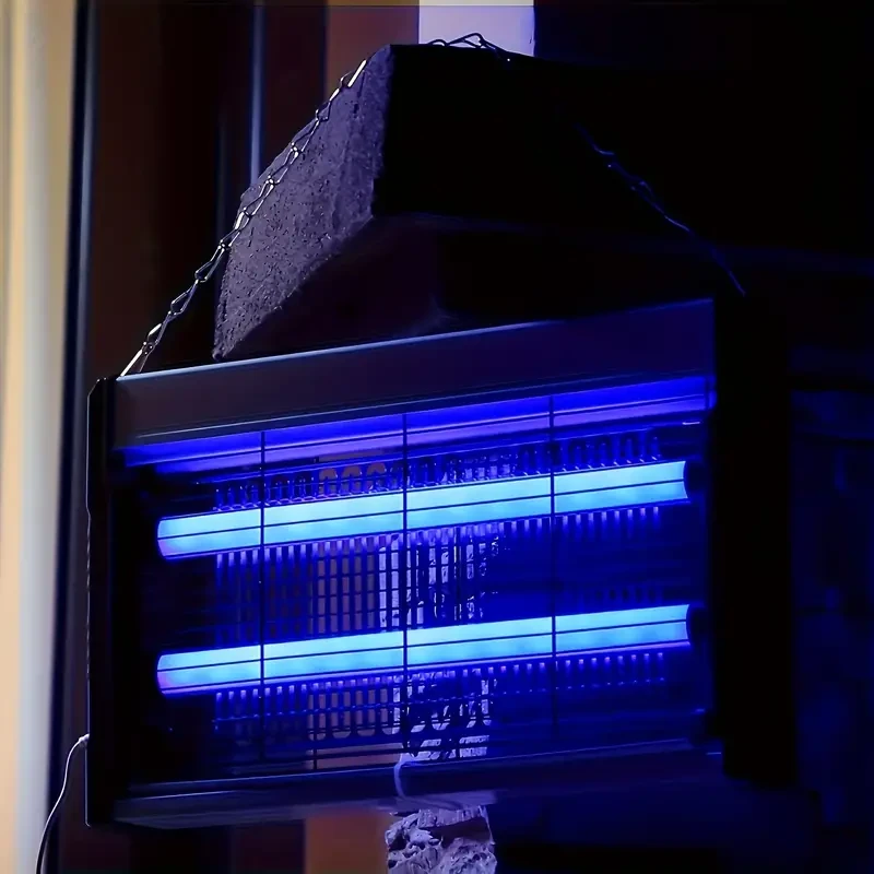 1pc, Mosquito Killer Lamp, Fly Canteen Restaurant Commercial Catching Electric Bug Zapper, 3200V Mosquito Zapper Killer, Indoor Insect Killer With Hanging Chain Trap, Removable Collection Tray USB Electric Bug Zapper For Indoor, Bedroom, Outdoors