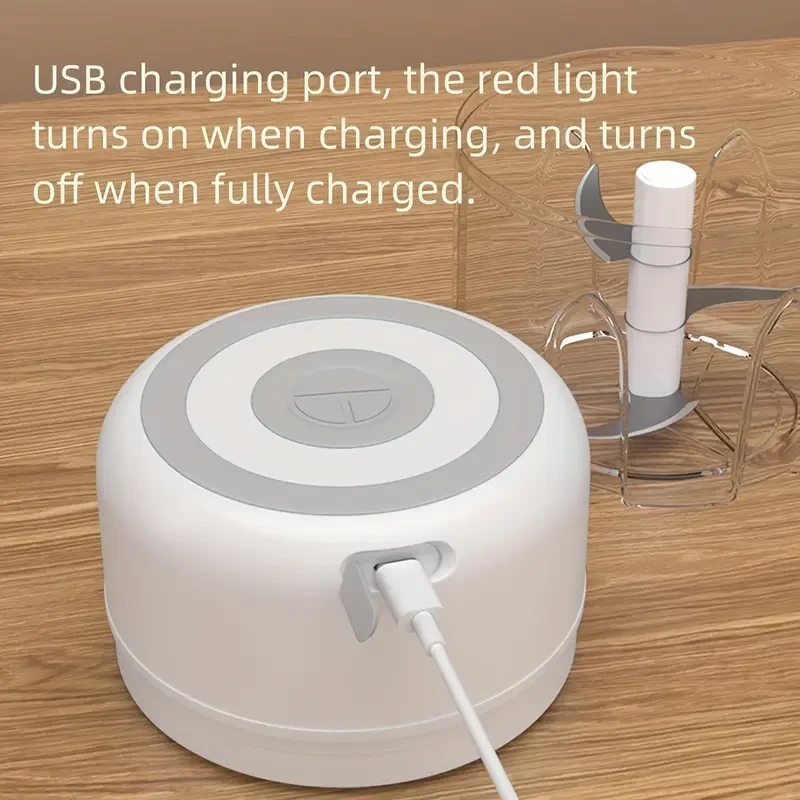 FLZH Electric Mini Garlic Chopper - 3.38/8.45oz USB Meat Grinder, Garlic Masher Machine