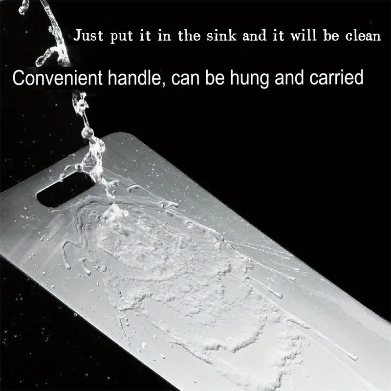 Premium 304 Stainless Steel Kitchen Cutting Surface - Dual-Sided, Food-Safe - Suitable for Meat, Fruit, Vegetables - Easy Clean, Portable Essential for Home Cooking - Contact-Ready for Foods