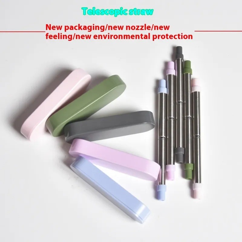 Portable Retractable Stainless Steel Folding Straw