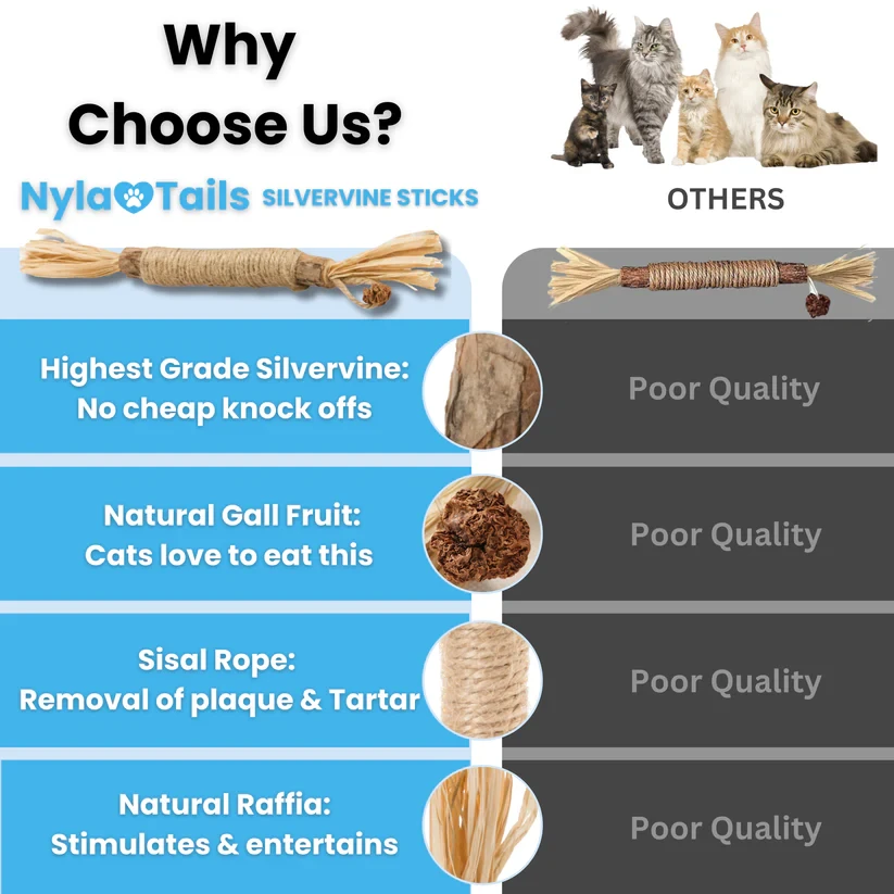 Nylatails Silvervine Dental Sticks