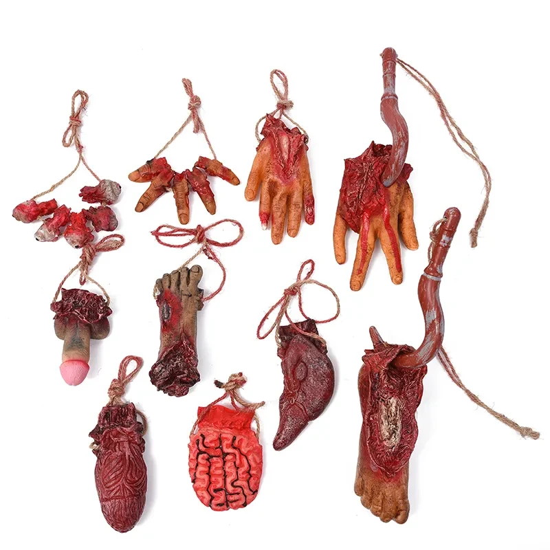 Halloween scene decoration props broken limb pendant