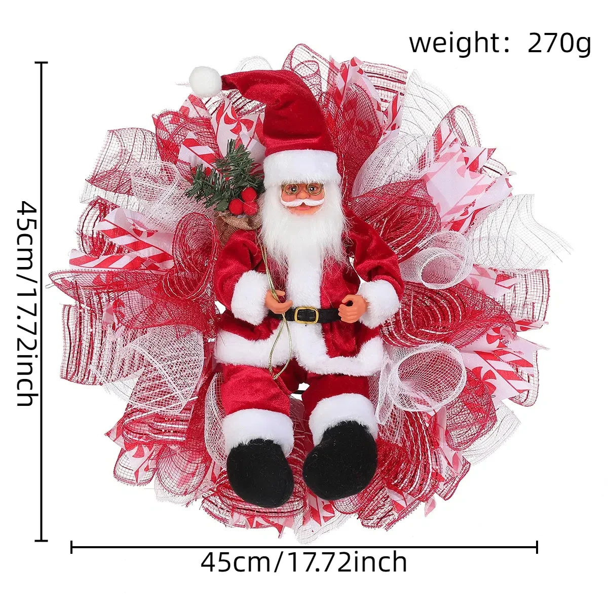 Red Christmas Garland Ornaments Holiday Party Decoration