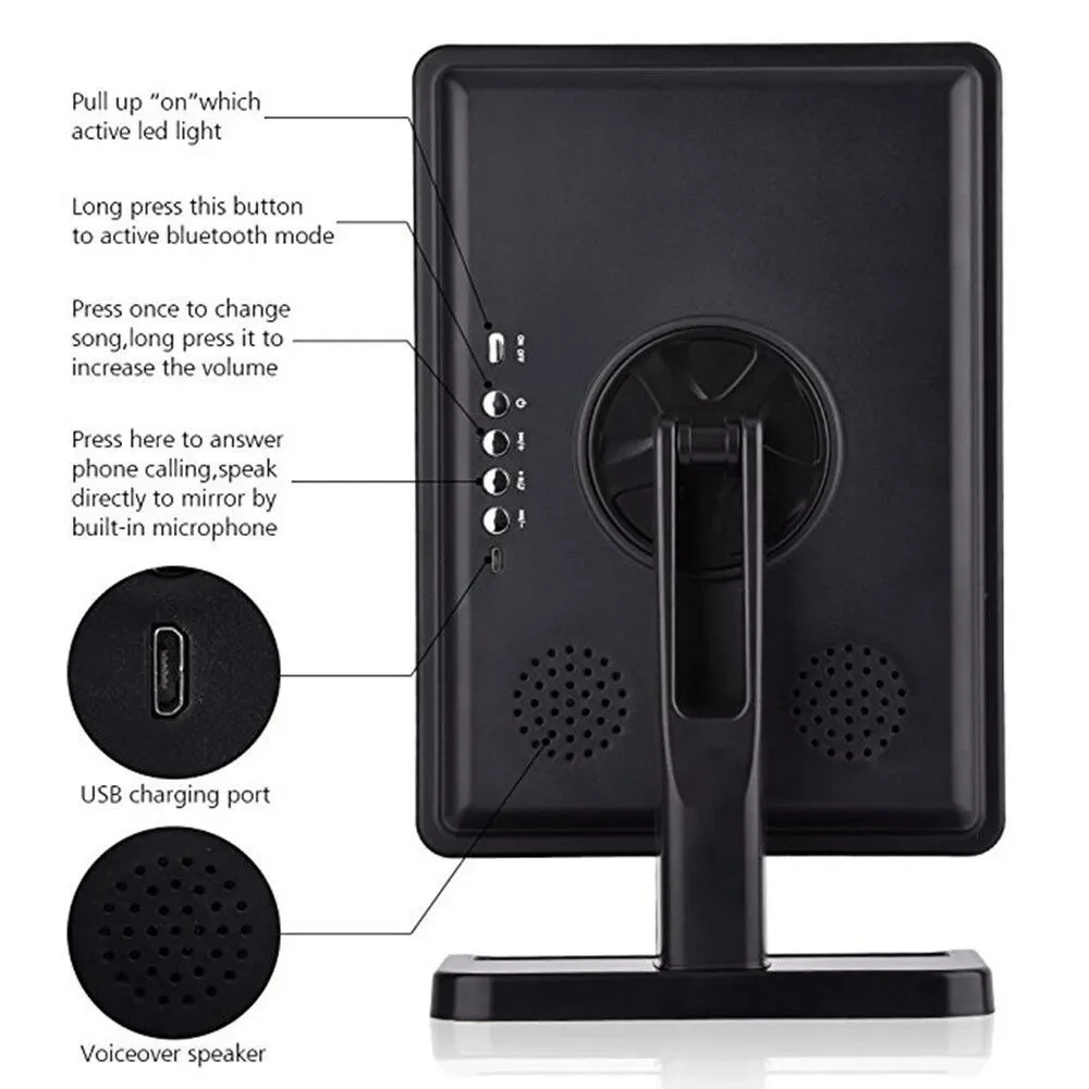 Touch Screen Makeup Mirror With 20 LED Light