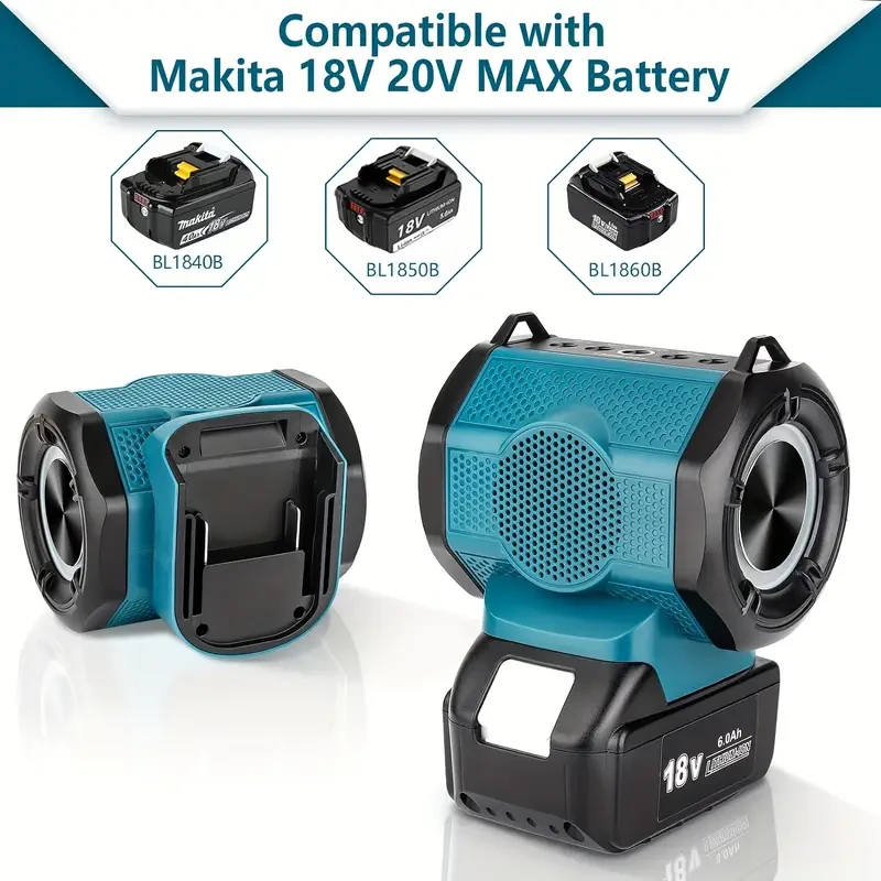 Cordless Wireless Speaker Fits Makita LXT 18V Battery Battery Not Included