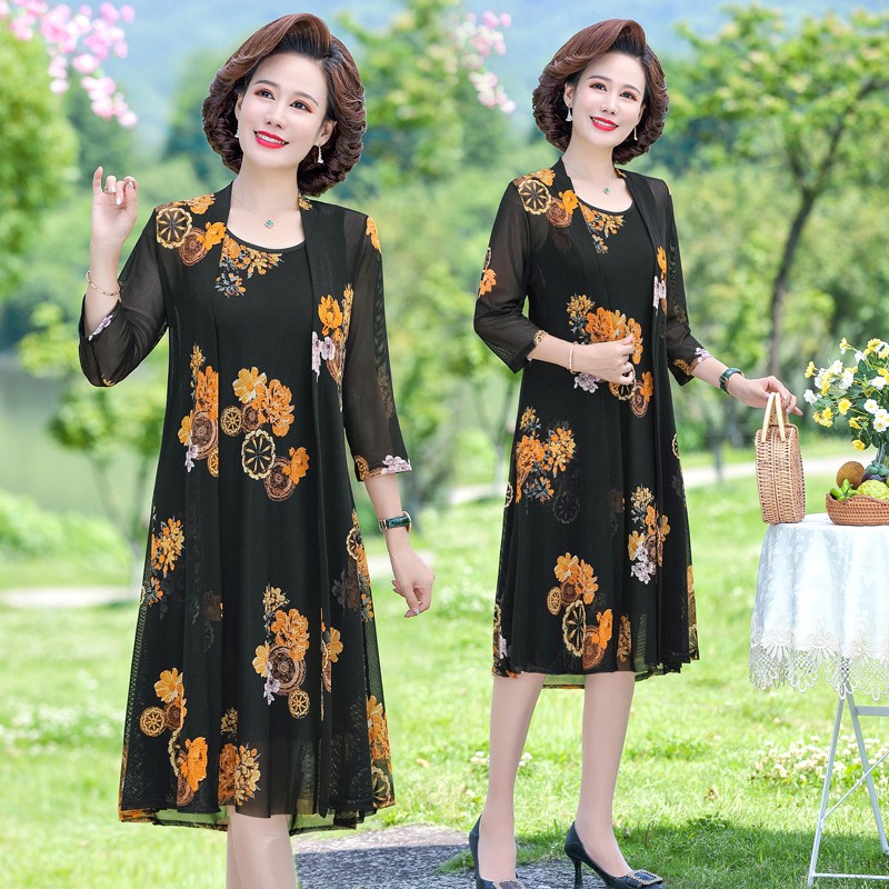 Womens floral print Two Piece Dress