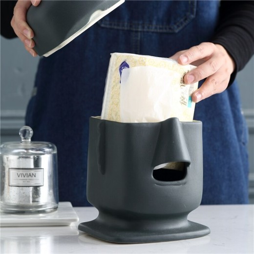 Moai Statue Ceramic Drawer