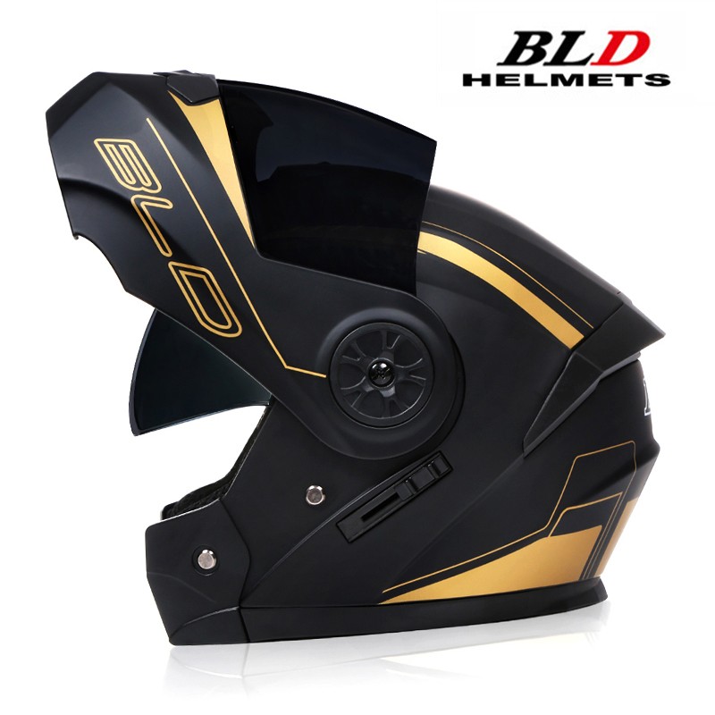 BLD Personalized Full Face Motorcycle Helmet Dual Lens Flip-Up Helmet