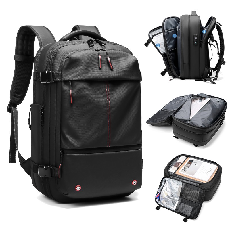 17-Inch Laptop Travel Backpack  Expandable Business & School Backpack with Vacuum Compression for Men