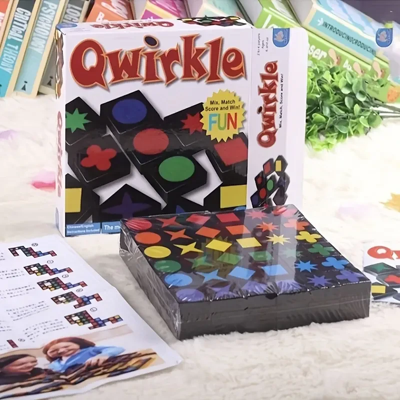 Quirkle Board Game for 2-4 Players Strategic Family Fun with 36 Colorful Magnetic Tiles