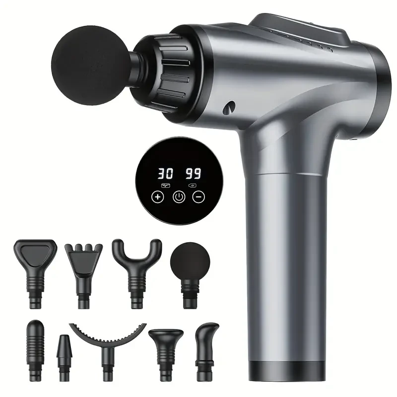 Deep Tissue Percussion Massage Gun - 4 Attachments & 30 Speed Settings