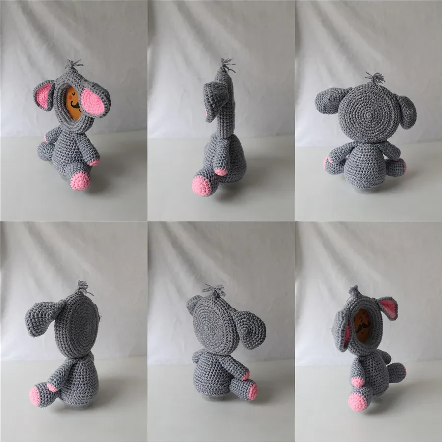 Handmade Squirrel Amigurumi Photo Frame Animal Stuffed Doll