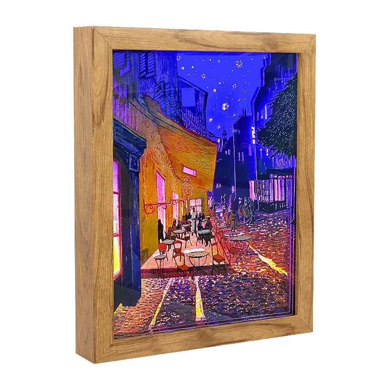 Cafe Photo Frame Painting 3D Stereoscopic