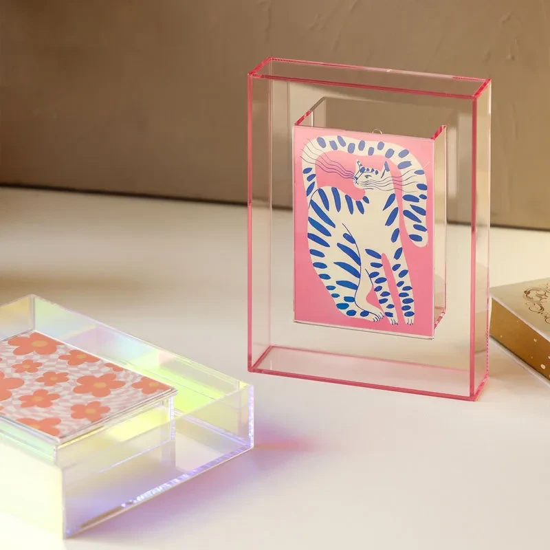 Diy Color Acrylic Photo Frame Box Table