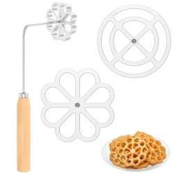 Aluminum Rosette Iron Molds Set with Handle