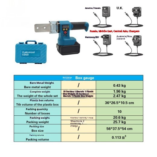 Lithium Battery Hot-melt Machine Wireless Rechargeable Dedicated Welding Pipe Machine