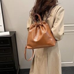 Simple Fashion Large Capacity Color Contrast Patchwork Casual Backpack