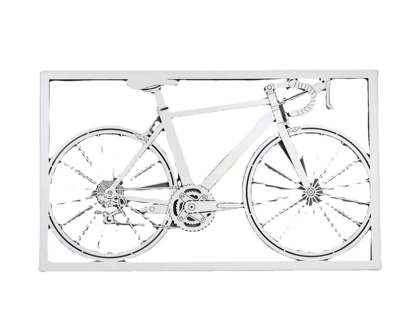 Retro Vintage Bicycle Wall Decoration Stainless Steel Photo Frame Crafts