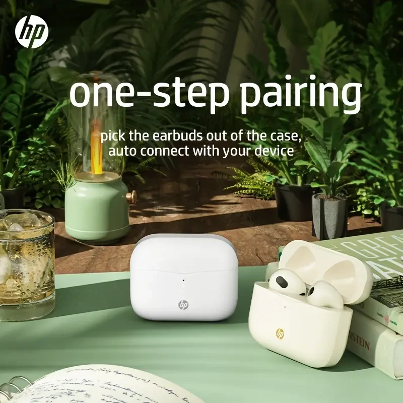 HP H23A True Wireless Earbuds with Touch Volume Control, 13mm HiFi Open-Back Speaker, Tangle-Free Type-C Cable, No Noise Control, Condenser Mic, 300mAh Lithium Polymer Battery, BT 5.3 Compatible with Cellphones