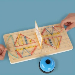 2-Person Wooden Nail Board Game