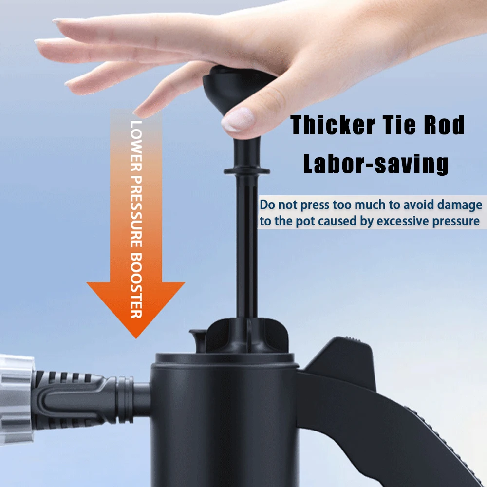 2L Car Washing Foam Spray Pot  Hand Pressure Spray with Pressure Relief Valve