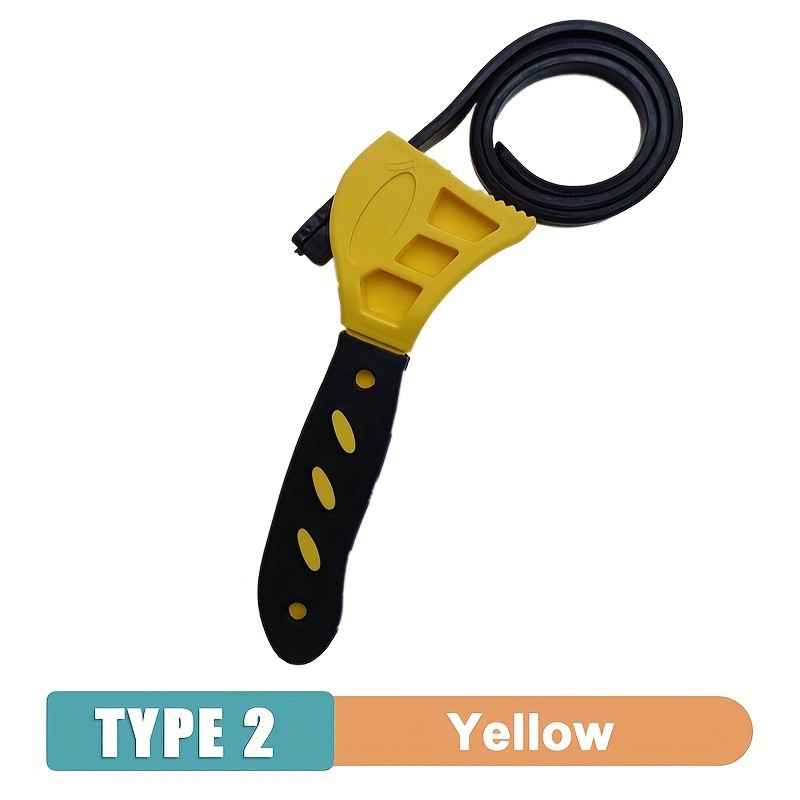 6-Inch Belt Wrench Adjustable Oil Filter Strap Spanner for Disassembly and Removal