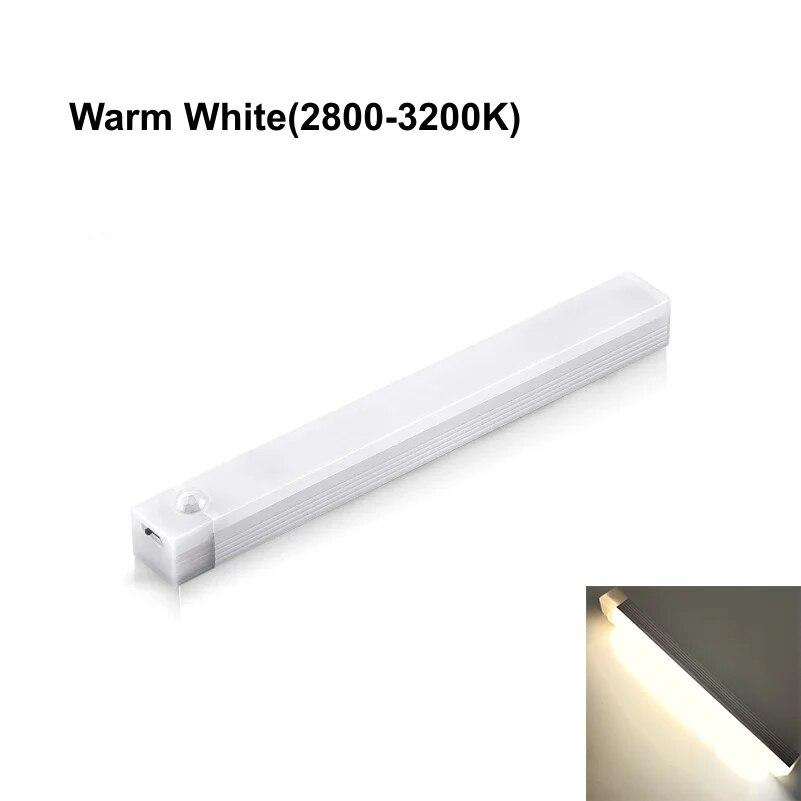 LED Motion Sensor Bar Light  Type-C Rechargeable, Dimmable Night Light with Motion Detection