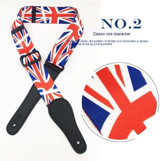 Guitar Accessories Acoustic Wooden Guitar Strap Electric Guitar Bass Shoulder Strap Printed Strap